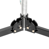 83cm-125cm Wheeled Folded Tube Stand with VESA Mount Bracket