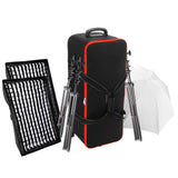 Three Head Kit Case (2x 60x90cm Softbox, 1x 40" Umbrella, 3x 240cm Stand, 1x Roller Case)