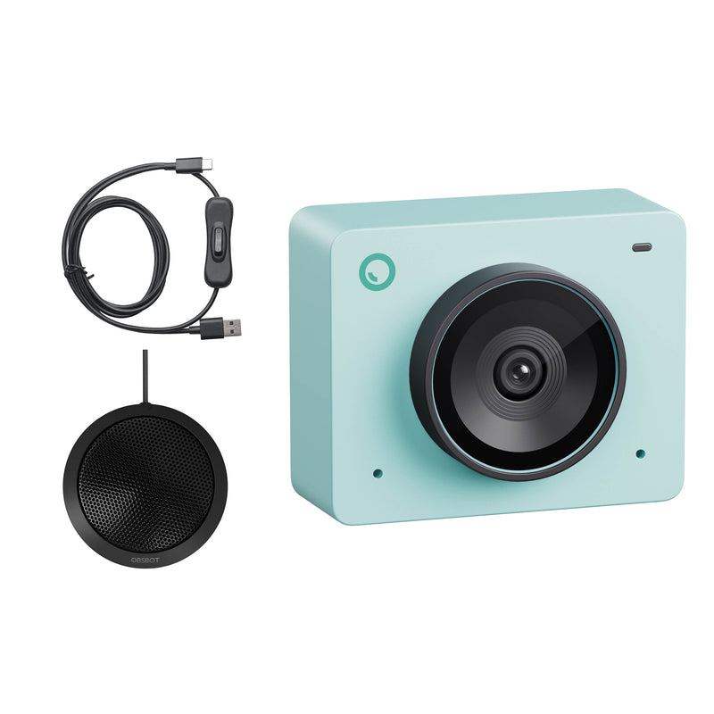 OBSBOT Meet 2 AI-Powered Webcam Microphone Combo (Aurora Green)