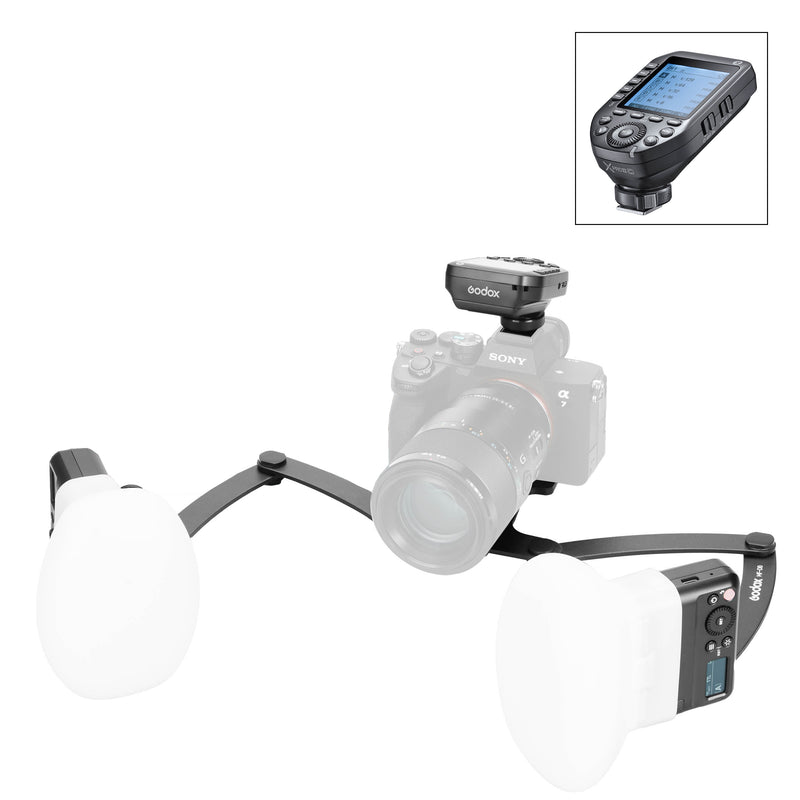 Godox MF12 Twin Kit with Dental Bracket, Diffusers & XPROII Trigger