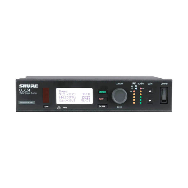 SHURE ULXD4 Wireless Digital Mic Receiver Front View