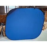 2x2.3m Dual Side Collapsible Background Board (Blue/Green) Bent Frame for Blue Side